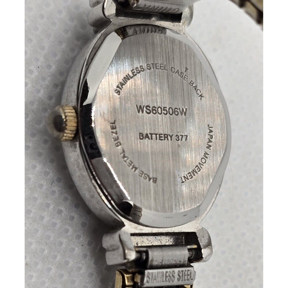 Women's Trendy Oval Petite Face Silver Gold Tone Case Expansion Band Watch 04 - Picture 8 of 8